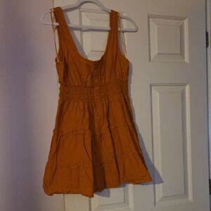 Urban Outfitters Vibrant Orange Button-Accent Top